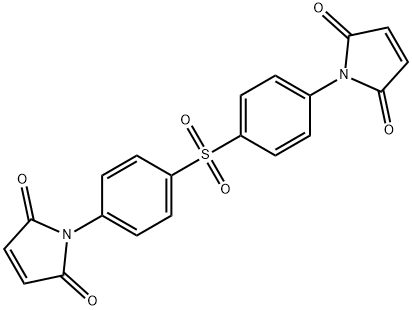 1,1'-[スルホニルビス(4,1-フェニレン)]ビス(1H-ピロール-2,5-ジオン) 化学構造式