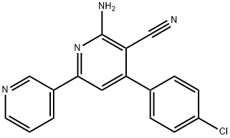 6-amino-5-cyano-4-(4-chlorophenyl)-2,3'-bipyridine 结构式