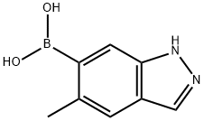 5-甲基-1H-吲唑-6-硼酸, 1310383-42-6, 结构式