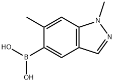 1,6-Dimethyl-1H-indazole-5-boronic acid Struktur