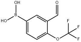 3-甲酰基-4-(三氟甲氧基)苯硼酸,1310383-91-5,结构式