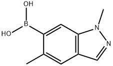 1,5-ジメチル-1H-インダゾール-6-ボロン酸 化学構造式