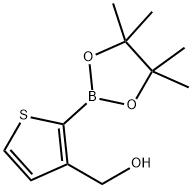 (2-(4,4,5,5-四甲基-1,3,2-二氧杂硼烷-2-基)噻吩-3-基)甲醇, 1310384-43-0, 结构式