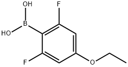 4-エトキシ-2,6-ジフルオロフェニルボロン酸 化学構造式