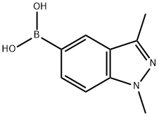 (1,3-二甲基-1H-吲唑-5-基)硼酸, 1310404-48-8, 结构式