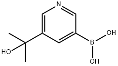 (5-(2-ヒドロキシプロパン-2-イル)ピリジン-3-イル)ボロン酸 化学構造式