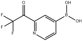 [2-(2,2,2-TRIFLUOROACETYL)PYRIDIN-4-YL]BORONIC ACID, 1310404-58-0, 结构式