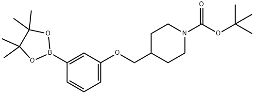3-((1-(tert-Butoxycarbonyl)piperidin-4-yl)methoxy)phenylboronic acid Struktur