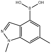 1,6-Dimethyl-1H-indazole-4-boronic acid Structure