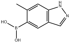 6-Methyl-1H-indazole-5-boronic acid,1310405-35-6,结构式