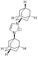 1,3-ビス(1-アダマンチル)イミダゾール-2-イリデン 化学構造式