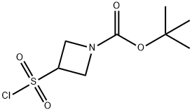 tert-Butyl 3-(chlorosulphonyl)azetidine-1-carboxylate, 1-(tert-Butoxycarbonyl)-3-(chlorosulphonyl)azetidine Structure