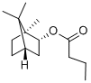 rel-酪酸(1R*,2S*,4R*)-1,7,7-トリメチルビシクロ[2.2.1]ヘプタン-2-イル 化学構造式