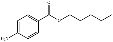 4-アミノベンゼンカルボン酸ペンチル 化学構造式