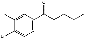 1-(4-Bromo-3-methylphenyl)pentan-1-one, 1311197-78-0, 结构式