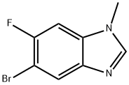 5-ブロモ-6-フルオロ-1-メチル-1H-ベンゾ[D]イミダゾール 化学構造式