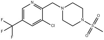 1-(3-Chloro-5-trifluoromethyl-pyridin-2-ylmethyl)-4-methanesulfonyl-piperazine,1311278-12-2,结构式