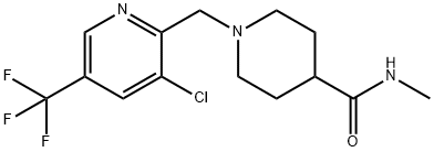 1-(3-Chloro-5-trifluoromethyl-pyridin-2-ylmethyl)-piperidine-4-carboxylic acid methylamide Structure