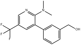 [3-(2-Dimethylamino-5-trifluoromethyl-pyridin-3-yl)-phenyl]-methanol Structure
