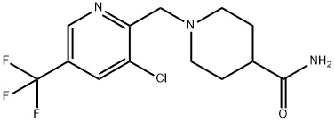 1-(3-Chloro-5-trifluoromethyl-pyridin-2-ylmethyl)-piperidine-4-carboxylic acid amide Struktur