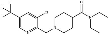 1-(3-Chloro-5-trifluoromethyl-pyridin-2-ylmethyl)-piperidine-4-carboxylic acid diethylamide Structure