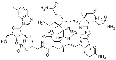氰钴胺(57 CO),13115-03-2,结构式
