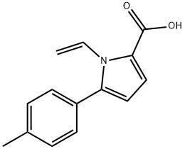 5-对甲苯-1-乙烯基-1H-吡咯-2-羧酸, 131172-66-2, 结构式