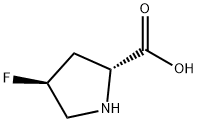 (2R,4S)-4-フルオロピロリジン-2-カルボン酸 化学構造式