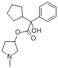 1-methylpyrrolidin-3-yl cyclopentylphenylglycolate Struktur