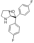 (S)-ALPHA,ALPHA-双(4-氟苯基)-2-吡咯烷甲醇, 131180-45-5, 结构式