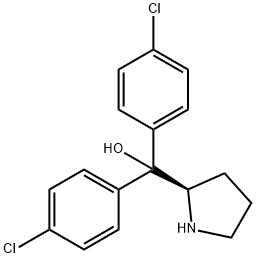 BIS(P-CHLOROPHENYL)-(2R)PYRROLIDINE METHANOL Structure