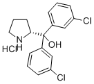 (R)-A,A-双(3-氯苯基)-2-吡咯烷甲醇盐酸盐, 131180-59-1, 结构式