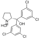(R)-A,A-BIS(3,5-DICHLOROPHENYL)-2-PYRROLIDINEMETHANOL HYDROCHLORIDE 化学構造式