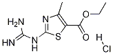 Ethyl 2-carbamimidamido-4-methyl-1,3-thiazole-5-carboxylate hydrochloride Struktur