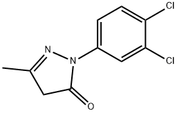 1-(3.4-二氯苯基)-3-甲基-5-吡唑啉酮, 13124-17-9, 结构式