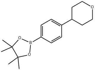 4-(4-四氢吡喃基)苯硼酸频哪醇酯 结构式