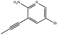 5-溴-3-(1-丙炔-1-基)-2-吡啶胺,1312755-43-3,结构式