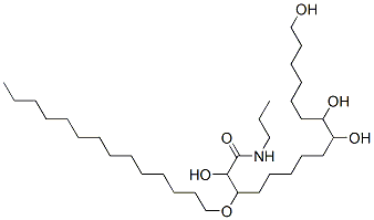 Hexadecanamide, 9,10,16-trihydroxy-N-2-hydroxy-3-(tetradecyloxy)propyl- 结构式