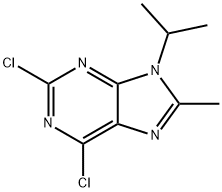 2,6-二氯-9-异丙基-8-甲基-9H-嘌呤 结构式