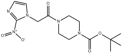 1-(T-BUTOXYCARBONYL)-4-(2-NITROIMIDAZOL-1-YLACETYL)PIPERAZINE Struktur