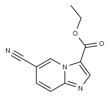 IMidazo[1,2-a]pyridine-3-carboxylic acid, 6-cyano-, ethyl ester Structure