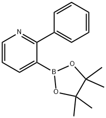 2-苯基-3-(4,4,5,5-四甲基-1,3,2-二氧硼戊烷-2-基)吡啶 结构式