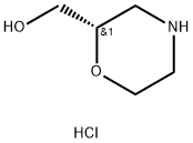 (S)-(2-ヒドロキシメチル)モルホリン塩酸塩 化学構造式