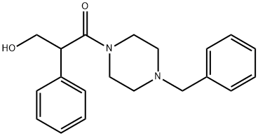 1-(4-ベンジルピペラジン-1-イル)-3-ヒドロキシ-2-フェニルプロパン-1-オン 化学構造式