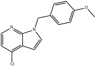 4-chloro-1-(4-methoxybenzyl)-1H-pyrrolo[2,3-b]pyridine 结构式
