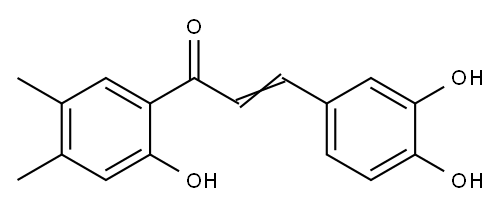 3-(3,4-Dihydroxyphenyl)-1-(2-hydroxy-4,5-diMethylphenyl)prop-2-en-1-one,1313738-88-3,结构式