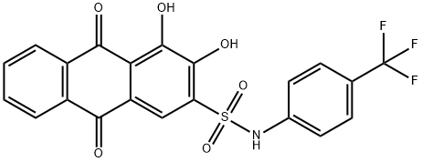 3,4-Dihydroxy-9,10-dioxo-N-(4-(trifluoroMethyl)phenyl)-9,10-dihydroanthracene-2-sulfonaMide,1313738-90-7,结构式