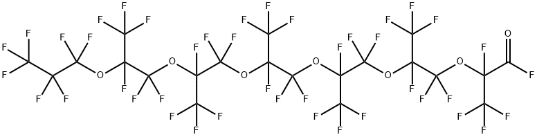 PERFLUORO-2,5,8,11,14,17-HEXAMETHYL-3,6,9,12,15,18-HEXAOXAHENEICOSANOYL FLUORIDE, 13140-24-4, 结构式
