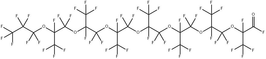 2,4,4,5,7,7,8,10,10,11,13,13,14,16,16,17,19,19,20,22,22,23,23,24,24,24-Hexacosafluoro-2,5,8,11,14,17,20-heptakis(trifluoromethyl)-3,6,9,12,15,18,21-heptaoxatetracosanoic acid fluoride 结构式