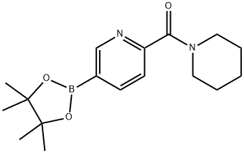 piperidin-1-yl(5-(4,4,5,5-tetraMethyl-1,3,2-dioxaborolan-2-yl)pyridin-2-yl)Methanone Struktur